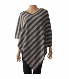 Striped Cashmere Poncho