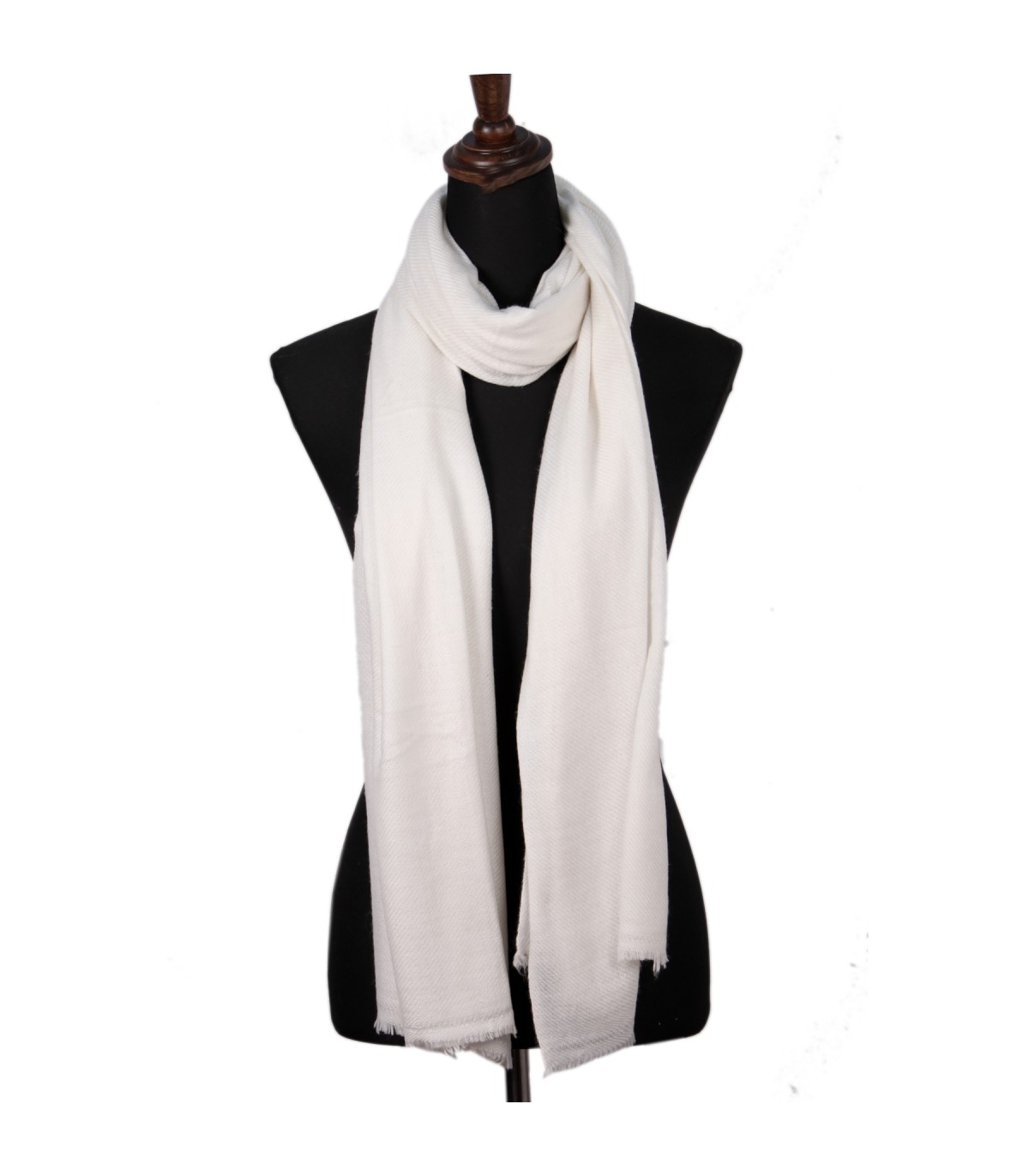 Cashmere Pure White Shawls From Nepal