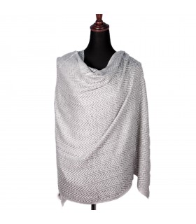 Nepali Natural Light Grey Cashmere Shawls
