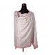 Natural Nepali Cashmere Shawls With Soft Pink Border