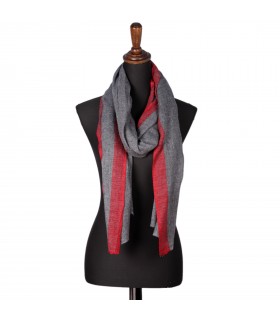 Natural Cashmere Shawls With Light Red Border